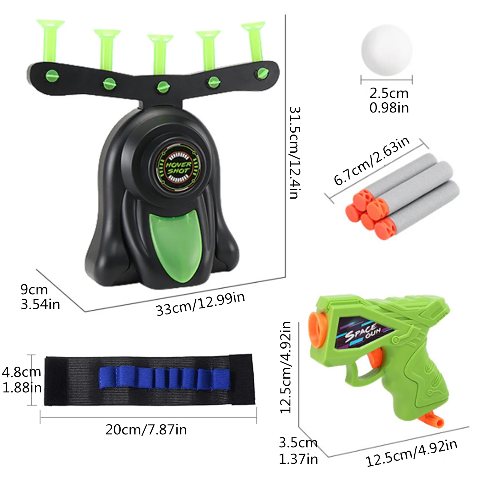 36 шт. Стрелялки комплект светящаяся плавающая мишень игрушки с плавающий шар +