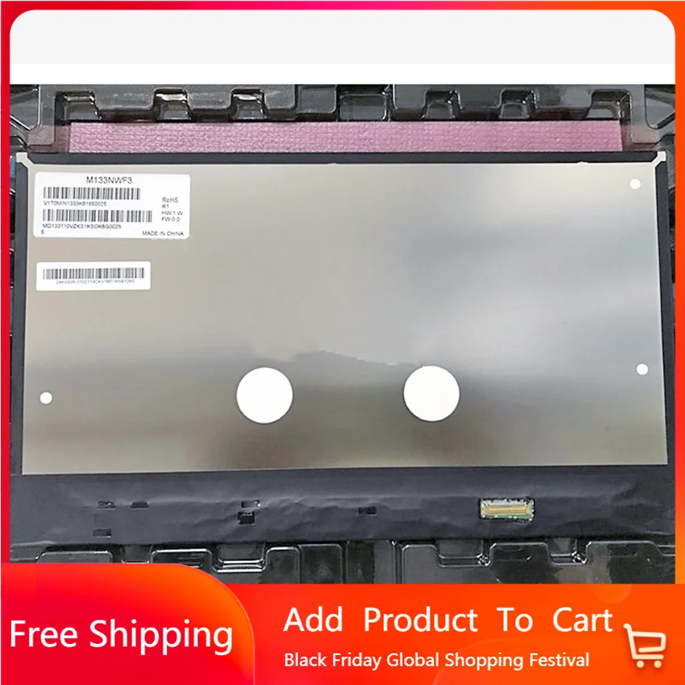 

13.3 Inch M133NWF3 R1 LED LCD Screen Nits 700 cd/m² FHD 1920*1080 EDP 40Pins 120HZ 72% NTSC Gaming Laptop Display Panel