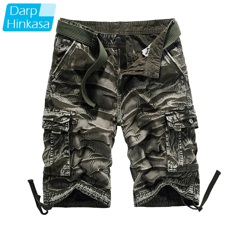 

DARPHINKASA 2020 Casual Loose Shorts Men Tooling Shorts Five-point Pants Breathable Fashion Camouflage Large Size Men Shorts
