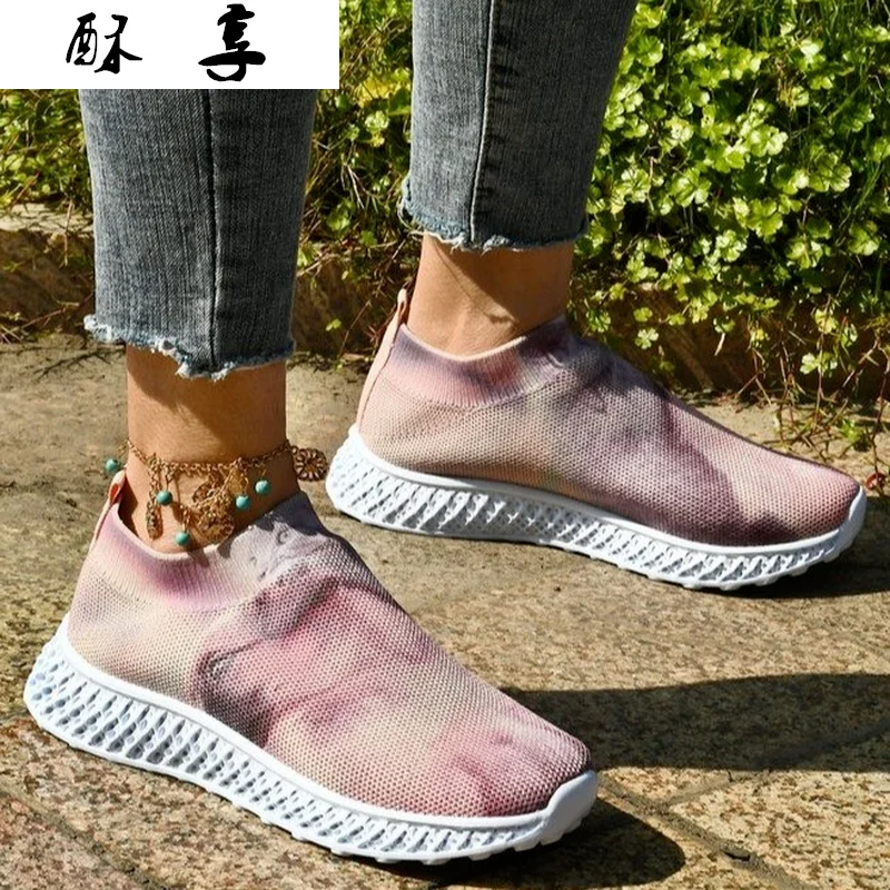 

Кроссовки женские сетчатые, дышащие, Вулканизированная подошва, удобная повседневная обувь, подходящие цвета, весна 2021