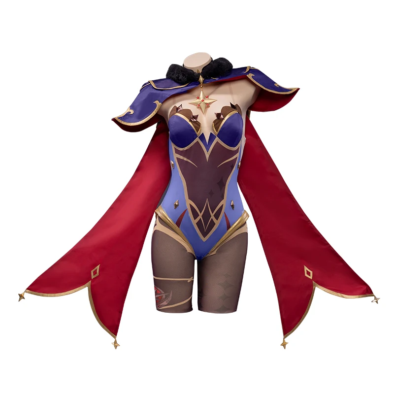 

GAMPORL Genshin Impact Cosplay Costume Mona Megistus Astrologer Outfit With Hat Mona Cosplay Wig Enigmatic Bodysuit Games Set