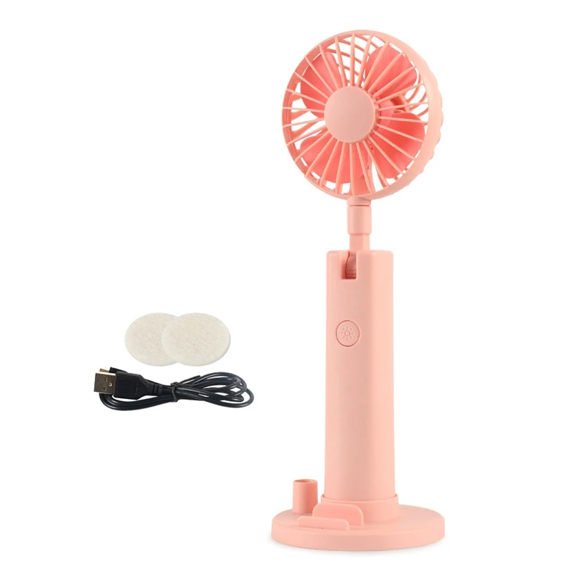 

USB Rechargeable Folding Mirror Mobile Phone Holder Mini Fan Portable USB Fan Handheld Outdoor Small Fan