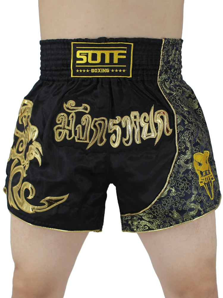 

Martial Arts Competitions Kick Boxing Shorts Men Running Sports Clothes for Boxing Man Sanda Breathable Taekwondo Quick-drying
