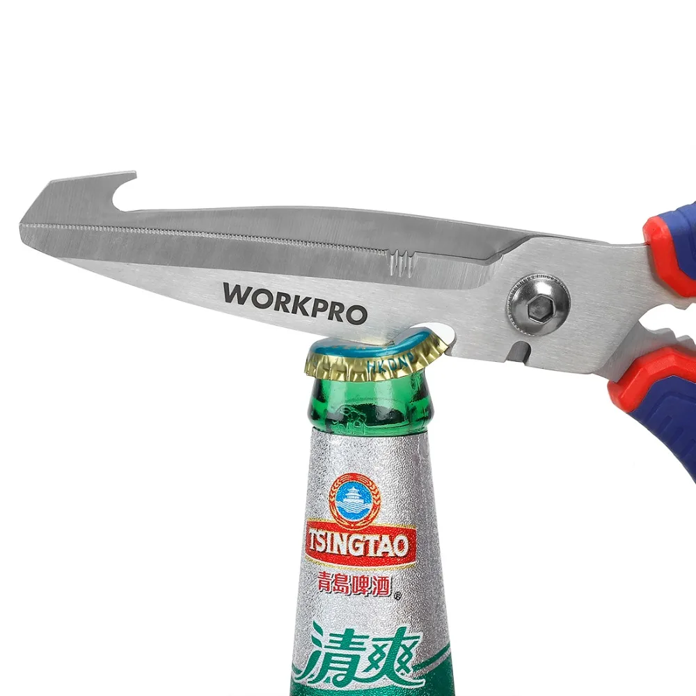 Многофункциональные ножницы из нержавеющей стали WORKPRO кухонные инструменты для