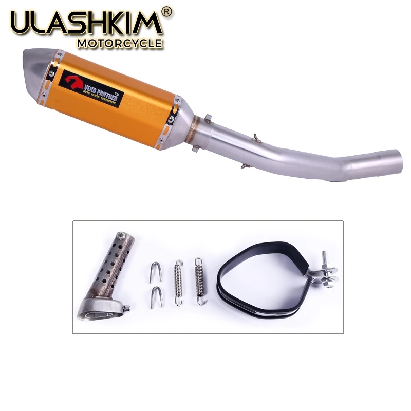 

ZX 6R ZX6R ZX-6R Motorcycle Exhaust Full system middle bend pipe + Muffler Slip On for Kawasaki ZX-6R ZX6R 2008-2019