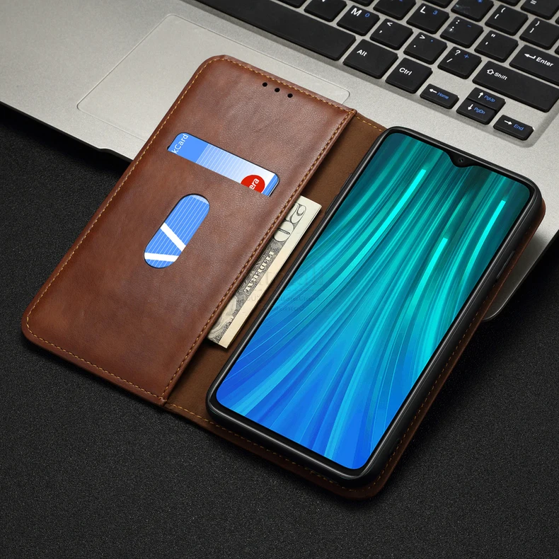 Роскошный тонкий кожаный чехол-книжка в стиле ретро для Xiaomi Redmi Note 8/8 T/8 Pro, чехол-кошелек с подставкой для карт, Магнитный чехол-книжка, чехол для телефона