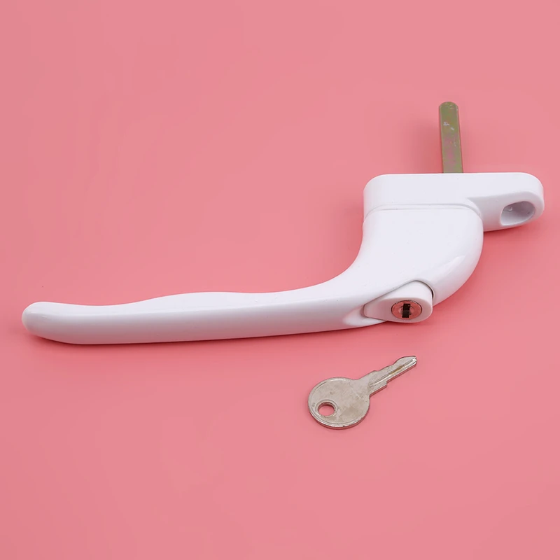 White Aluminum Alloy Window Handle with Locks Universal Door Key Locking For Double Glazing Turning | Инструменты