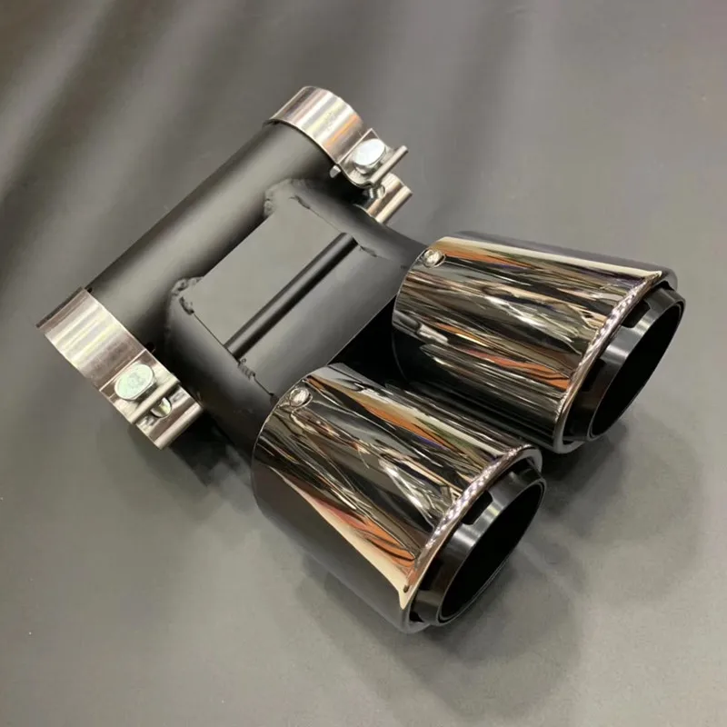 1 Piece Glossy Black Stainless Steel Muffler Tip For Porsche 718 Car Accessories Silver Tailpipe Exhaust pipe | Автомобили и