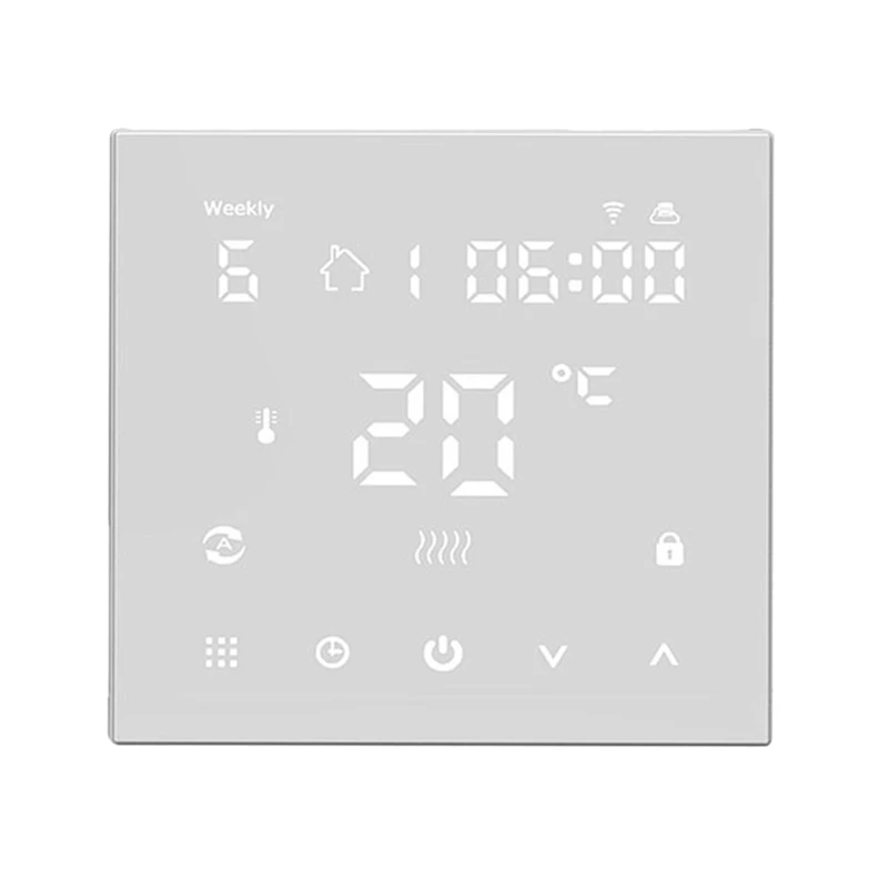 

Wifi Touch Screen Underfloor Heating Room Thermostat Phone APP Remote Control 35ED