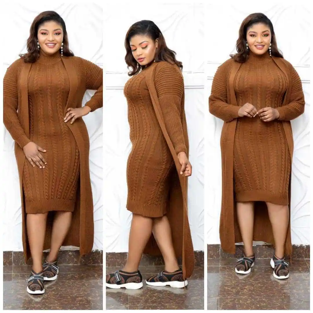 

African Sets For Women 2 Two Piece Set Knit Dresses Suit Dashiki Dress Ladies Clothes Robe Africaine Femme Africa Clothing
