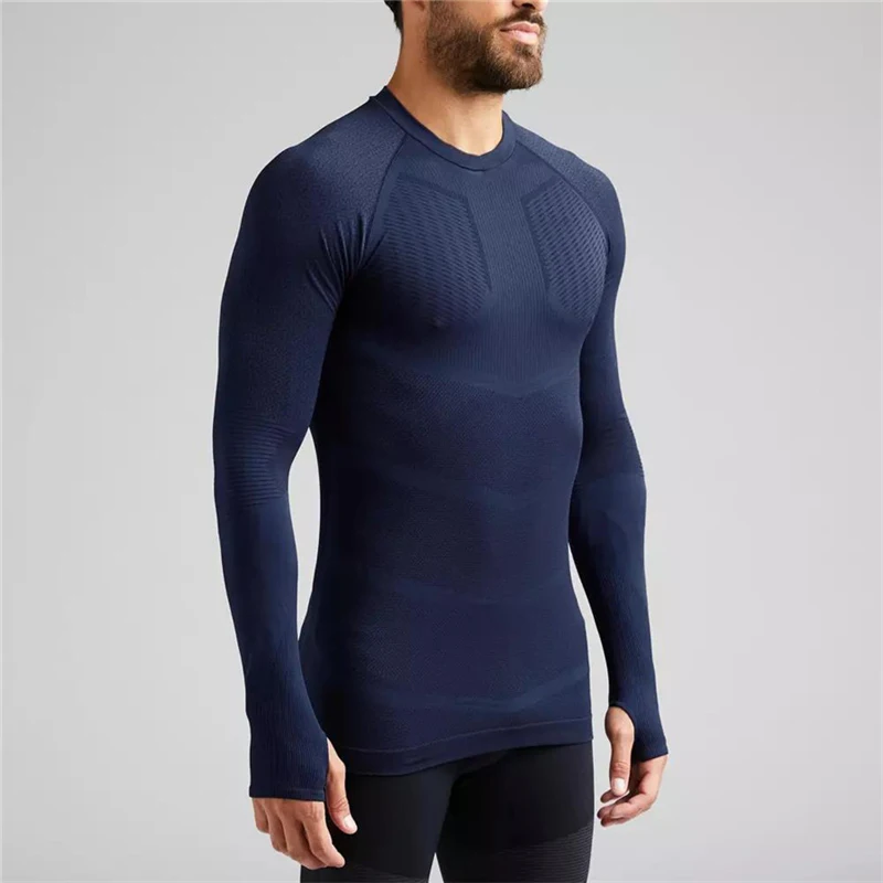 

New Long Sleeve Running Shirt Men Rashgard 2020 Compression Shirt Sport T Shirt Men Quick dry Fitness Tops Workout Gym Shirt