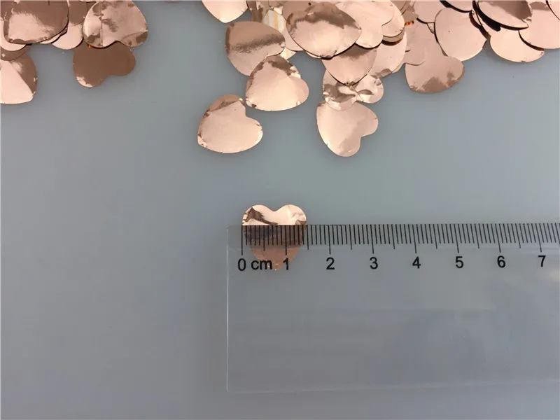 

1.5cm 10g(1000pcs) Rose Gold mixed Heart Shape Paper Confetti Balloon Table Confetti WeddingThrowing Supplies