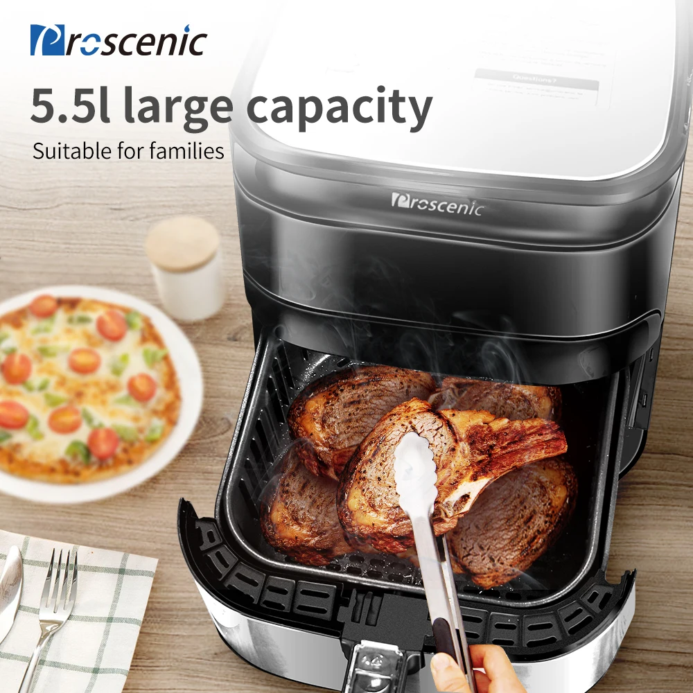 Проксеник Т21 Аэрофритюрница 5,5 литра Безмасляное приготовление для жарки Здоровая фритюрница Пицца Смарт Тач ЖК дисплей.
