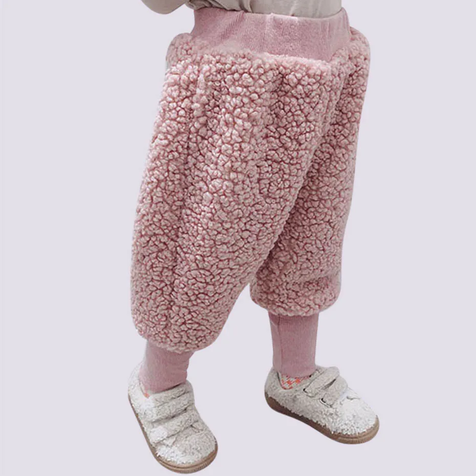 Штаны для маленьких девочек плотные бархатные штаны детские брюки с эластичной