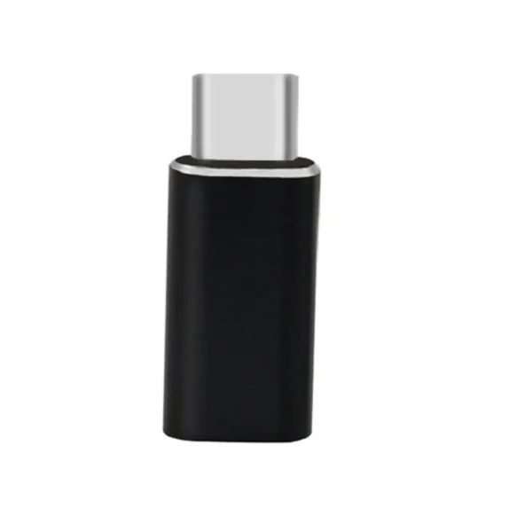 black Для 8Pin Lightning Женский к Micro USB/type C Мужской Синхронизация зарядки конвертер адаптер для iPhone кабель для Xiaomi Huawei Android телефон - Цвет: black