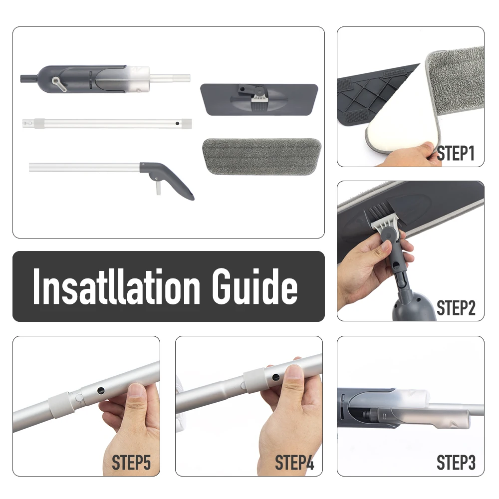 

Hand Spray Mop Floor House Cleaning Tools Mop For Wash Floor Lazy Flat Floor Cleaner Mop With Replacement Microfiber Pads