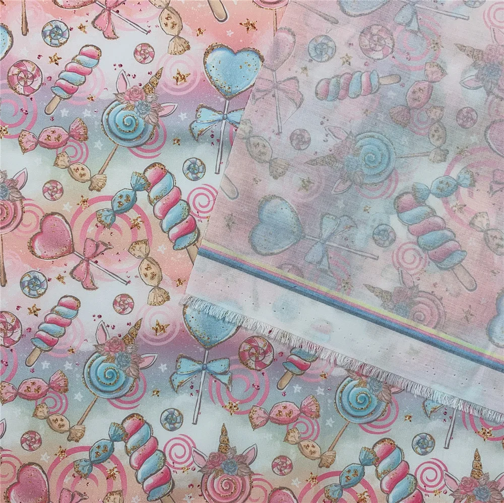 Розовая Детская хлопчатобумажная ткань в стиле пэчворк из полиэстера с рисунком