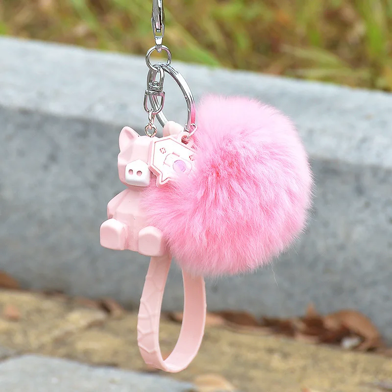 

New Fashion Geometric Aspects Of Koala Bear Keychains Accessories Frog Fox Key Chains Cute Fur Ball Key Rings