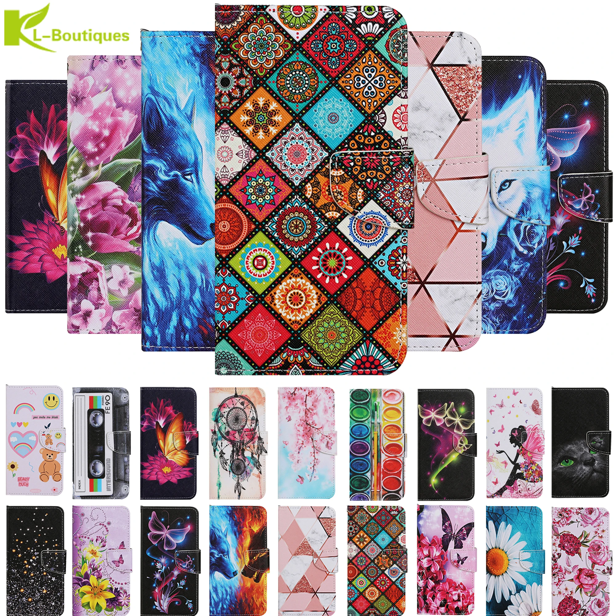 

For Samsung Galaxy Note 20 Ultra Case SM-N985F Coque Note20 20Ultra Etui Wallet Flip Leather Funda Cartoon Pattern note 20 Cover