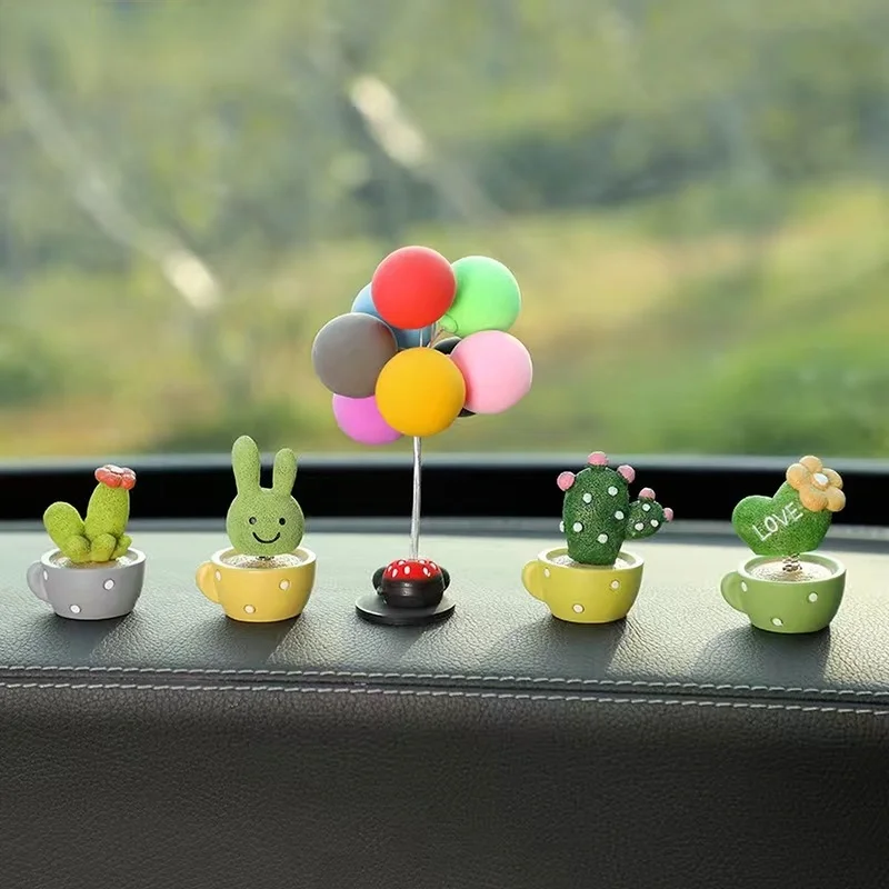 

Moving head cactus car decorations car decorations car accessories interior home desktop decoration cake dessert decoration