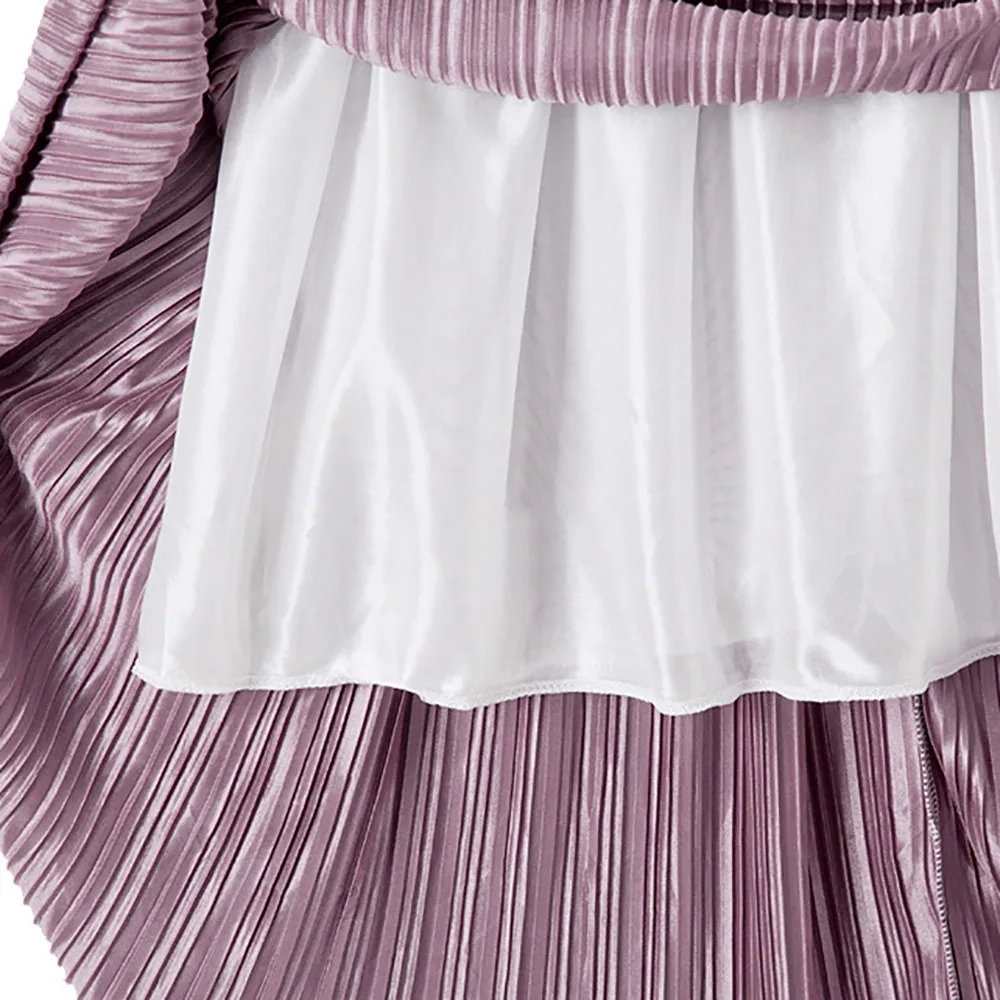 

Long Pleated Skirt Women Summer High Waist Casual Female Maxi Skirts Office Lady Clothes Bottoms Elegant Skinny Midi Skirt#0207
