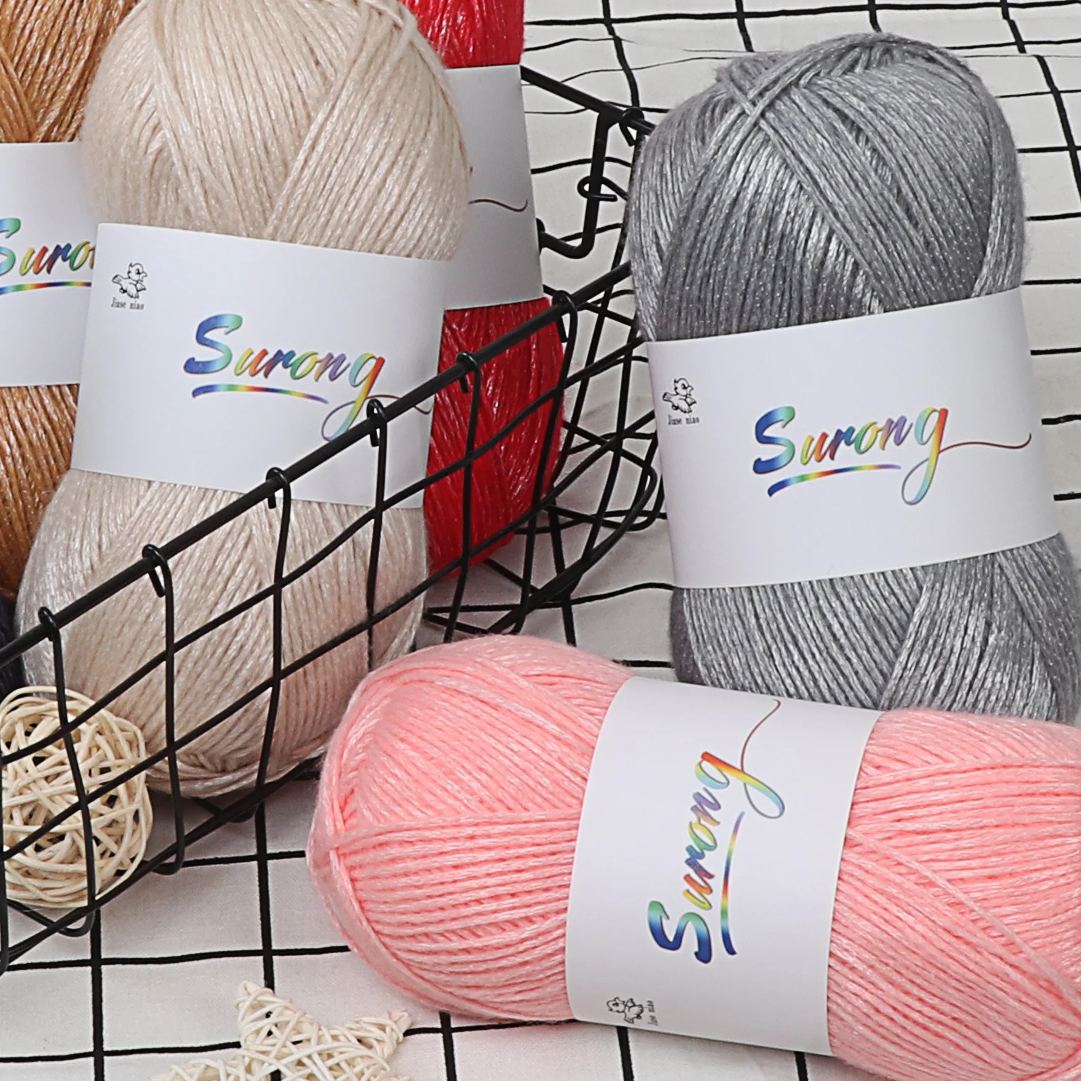 

5pieces Wool Yarn Hand-Woven Diy Rod, Needle and Thread Scarf Coat Sweater Thread Medium Thickness Wool Ball Yarn Wool Yarn