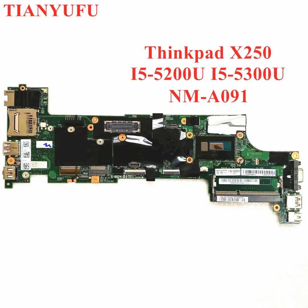 Для Lenovo Thinkpad X250 материнская плата для ноутбука VIUX1 NM A091 CPU i5 5300U 00HT369 00HT373 00HT374 00HT385 100%