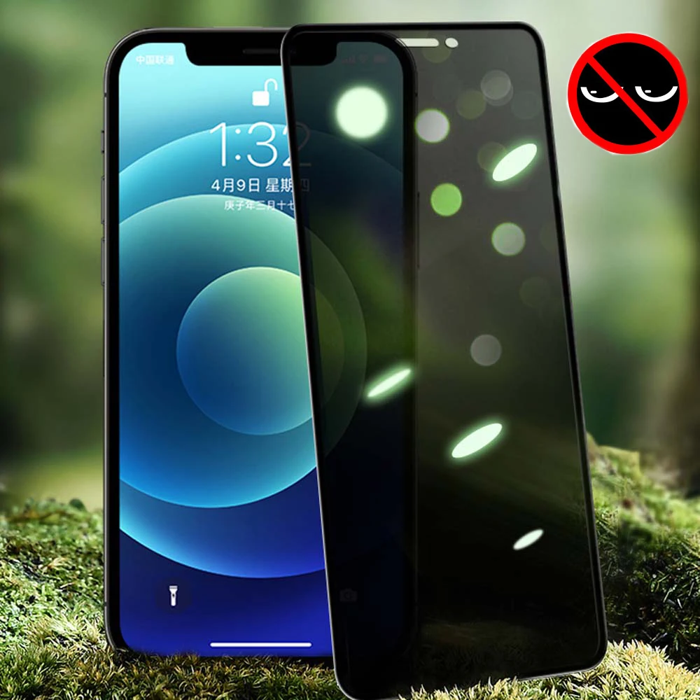 

2pcs Privacy Tempered Glass For iPhone 13 Pro Max Mini Anti Peeping Screen Protector for iPhone 12 Film Glass for iPhone 11 Pro