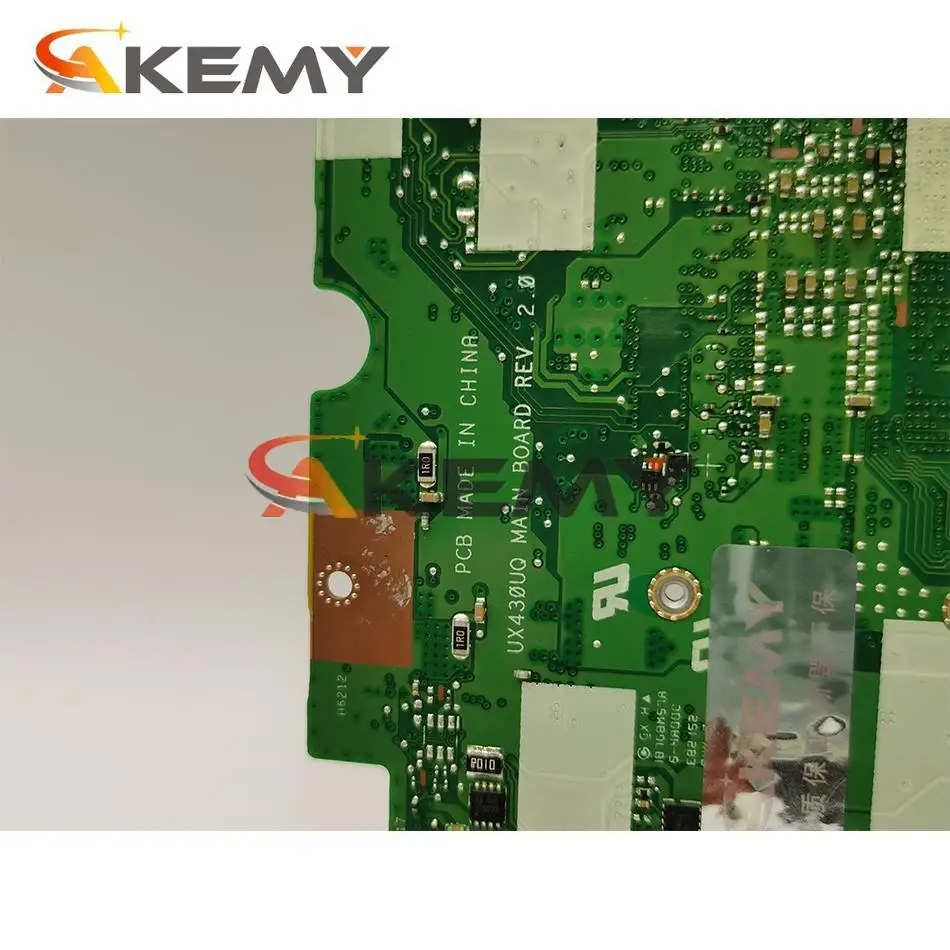 akemy ux430uq notebook motherboard for asus ux430uv ux430un ux430uq ux430uqk laotop mainboard i7 7500u 8gb ram tested full 100 free global shipping