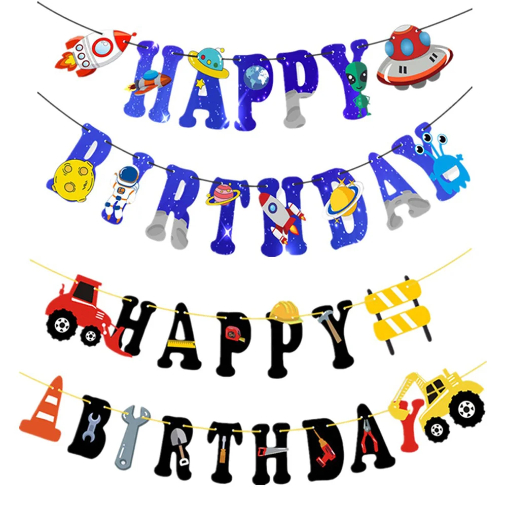 1 комплект 2 шт. баннер на день рождения Космический астронавт инженерный