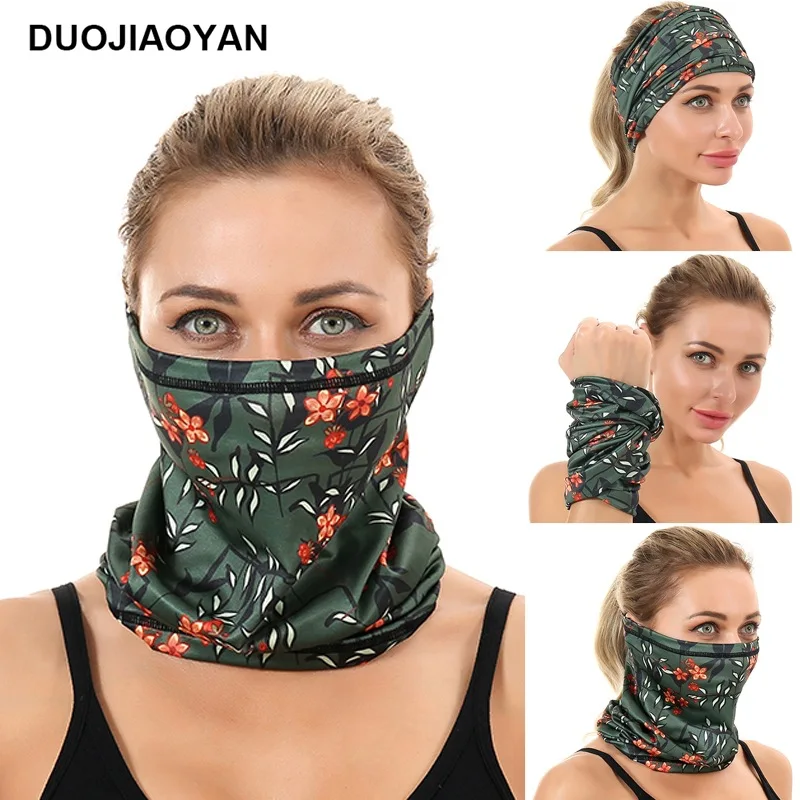 Новый маленький шарф с цветами для занятий спортом на открытом воздухе