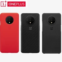 original 100 oneplus 7t case official stock sandstone bumper karbon silicone protection back cover