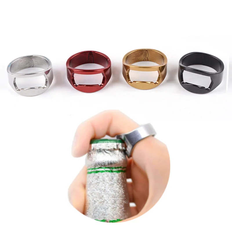 

Portable Mini Stainless Steel Finger Ring-shape Bottle Beer Opener Bar Tool Drink Bottle Lids Opening Kitchen Gadgets Bar Tools