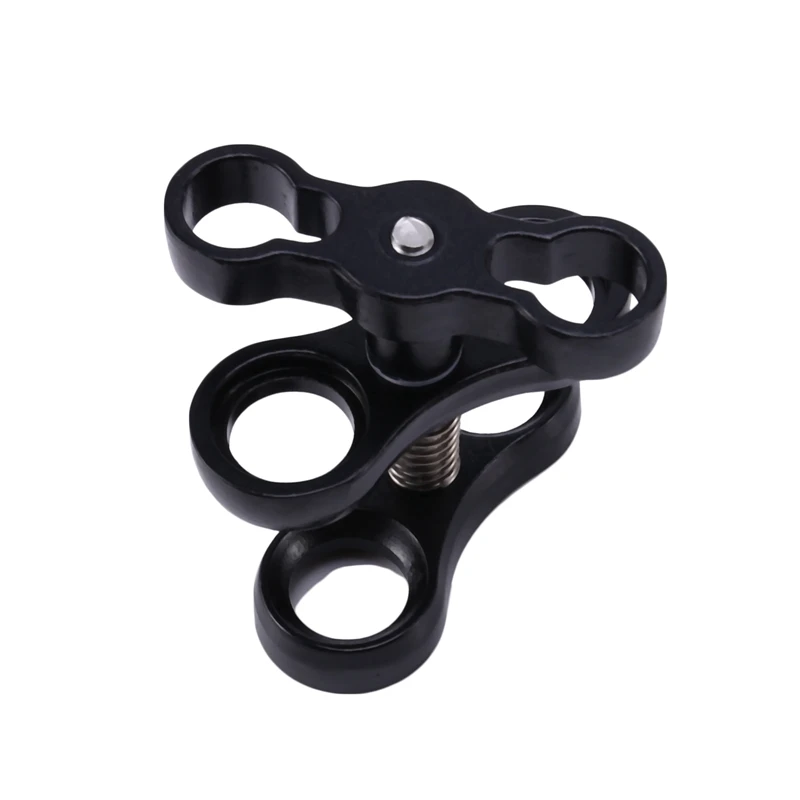 2X Aluminum CNC 1 Inch Ball Butterfly Clip Diving Lights Arm Connected 360 Degree Adapter Bracket Holder | Электроника