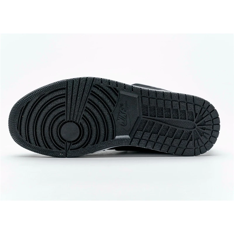 

--zapatillas de baloncesto - Air Jordan 1 Mid(GS) para hombre y mujer, color blanco, negro y gris, talla 36-45 #1