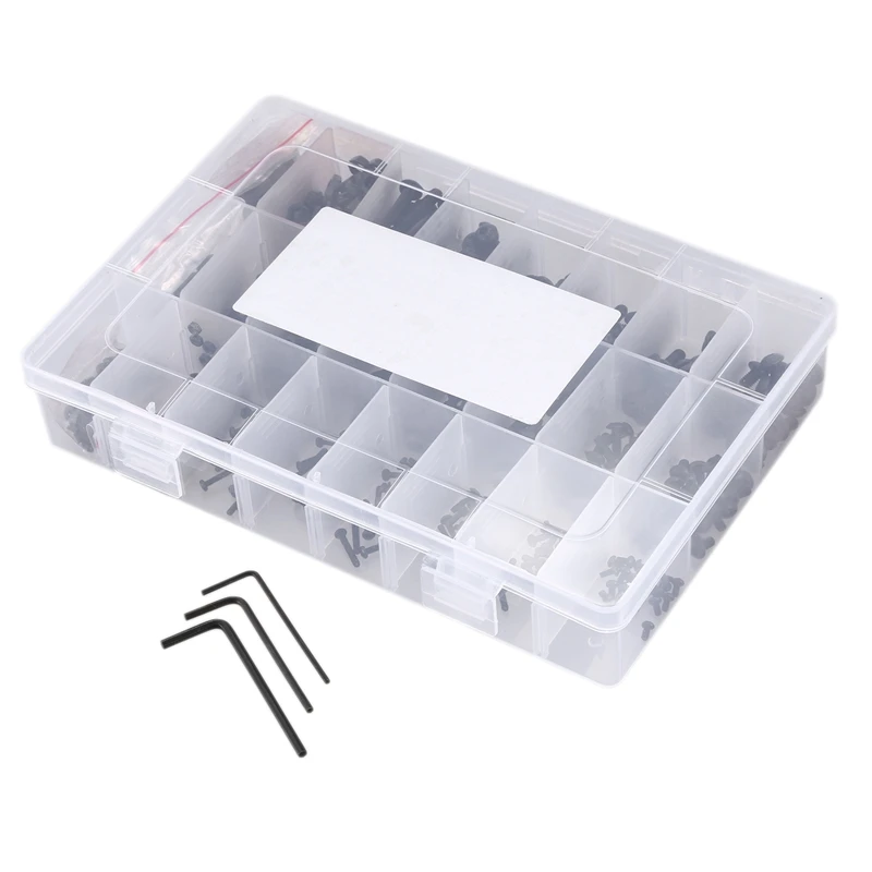 1080 шт. M2 M3 M4 легированная сталь Шестигранная головка колпачок винты гайки плоские