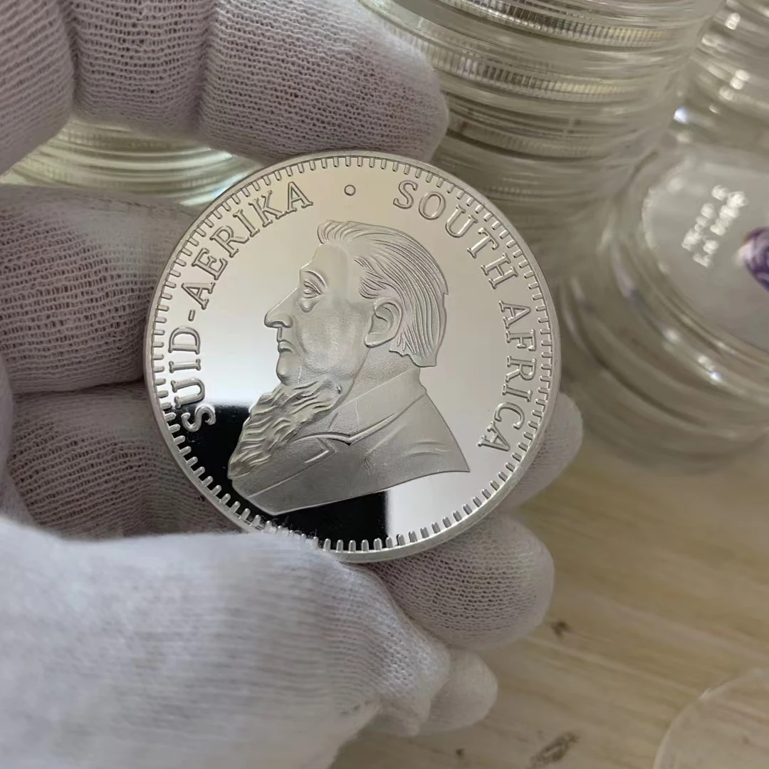 2021 South Africa 1 oz Silver Krugerrand Coin Animal Replica Commemorative Coins |