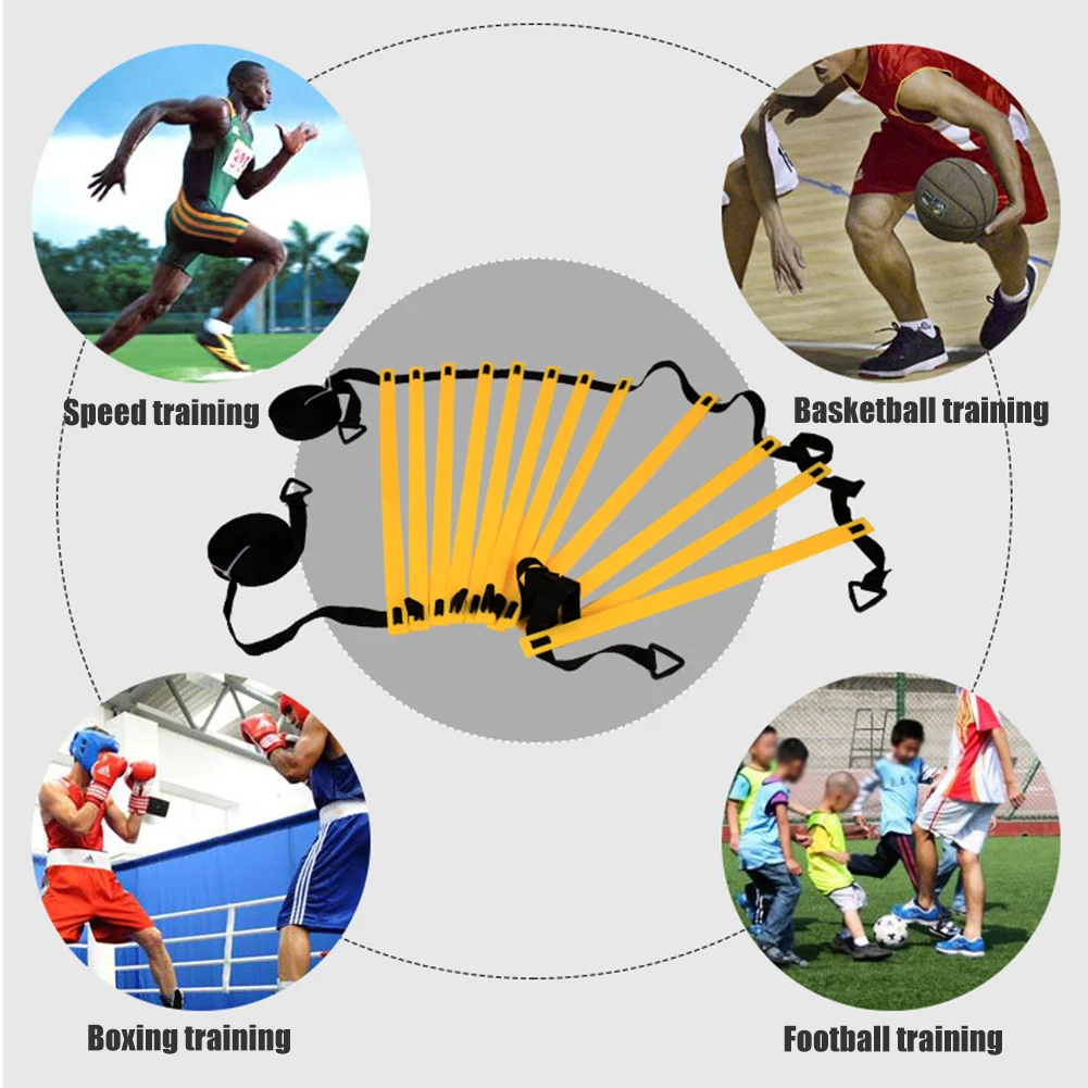 

Soccer Football Speed Rungs Agility Ladder Footwork Training Equipment Kit