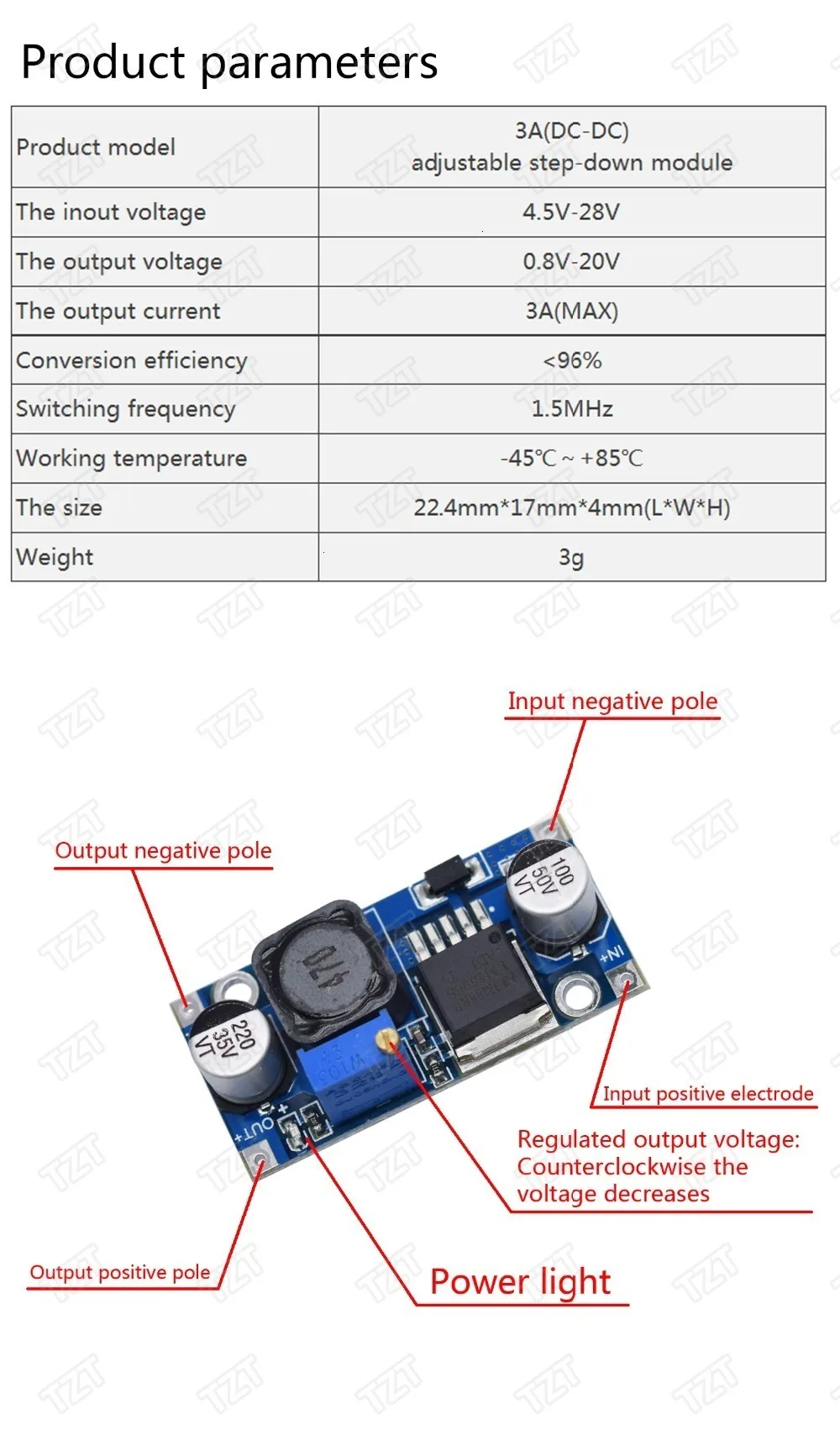ShengYang 1 шт. LM2596 LM2596S DC-DC Регулируемый понижающий модуль питания, высокое качество