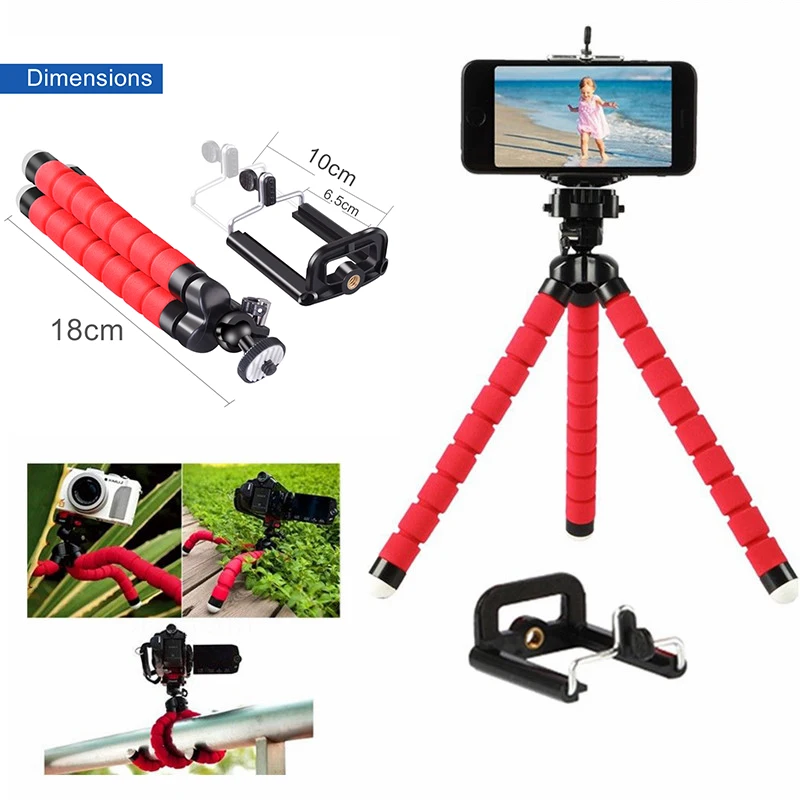 Дорожный штатив тренога осьминог держатель для мобильного телефона
