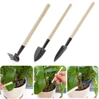 Мини-дерево для выращивания растений на балконе, железная лопатка, грабли, инструменты бонсай, садовые инструменты, комбинация для копания