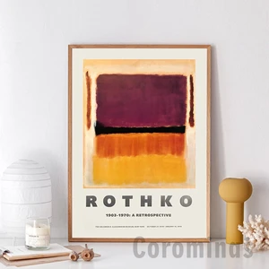 Выставочный плакат Mark Rothko для музея Гуггенхайма, Нью-Йорк, 1970, выставочная печать, абстрактная настенная Картина на холсте, домашний декор
