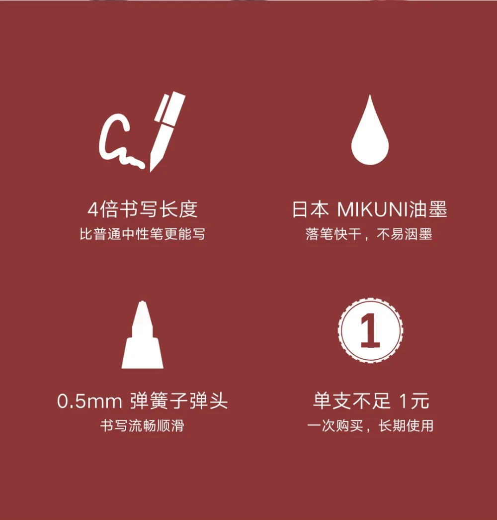 Xiao mi Pen, mi jia, суперпрочный пишущий знак, ручка mi Pen, 0,5 мм, ручки для подписи, гладкие, швейцарские, сменные, mi Kuni, японские чернила