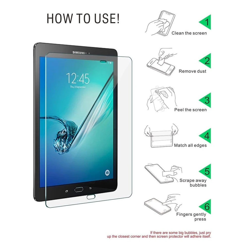 Защитное стекло для Samsung Galaxy Tab S2 3 шт.