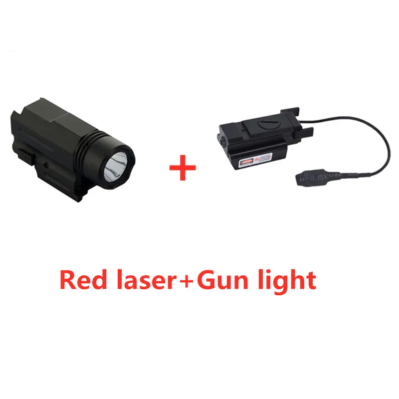 Red Dot Laser Sight Tactical LED Flashlight Combo Hunting Accessories for Pistol Guns Glock 17 19 20 21 22 23 30 31 32 | Спорт и