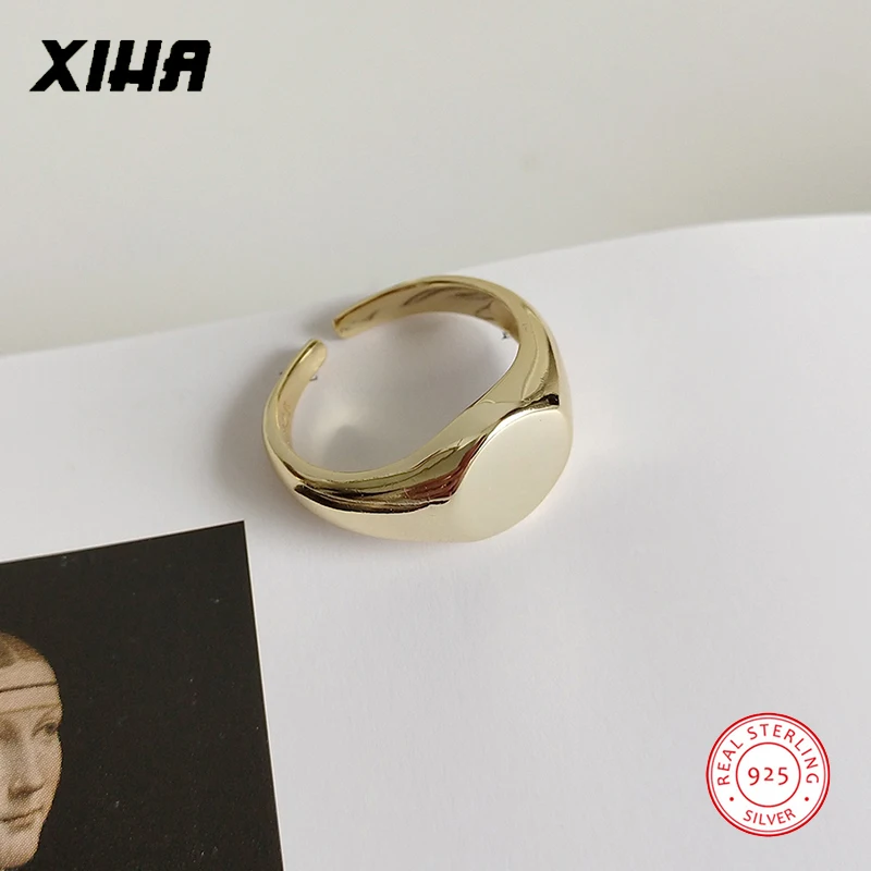 Регулируемое кольцо из настоящего стерлингового серебра 925 пробы для женщин и