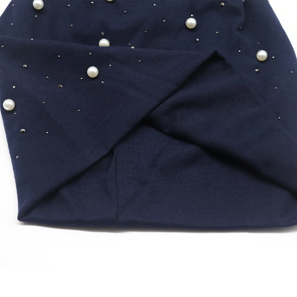 

Brand Women's Beanie Hat Autumn Fashion Pearls Rhinestones Slouchy Beanie Hat for Ladies Girls Skullies&Beanies Dreosphipping