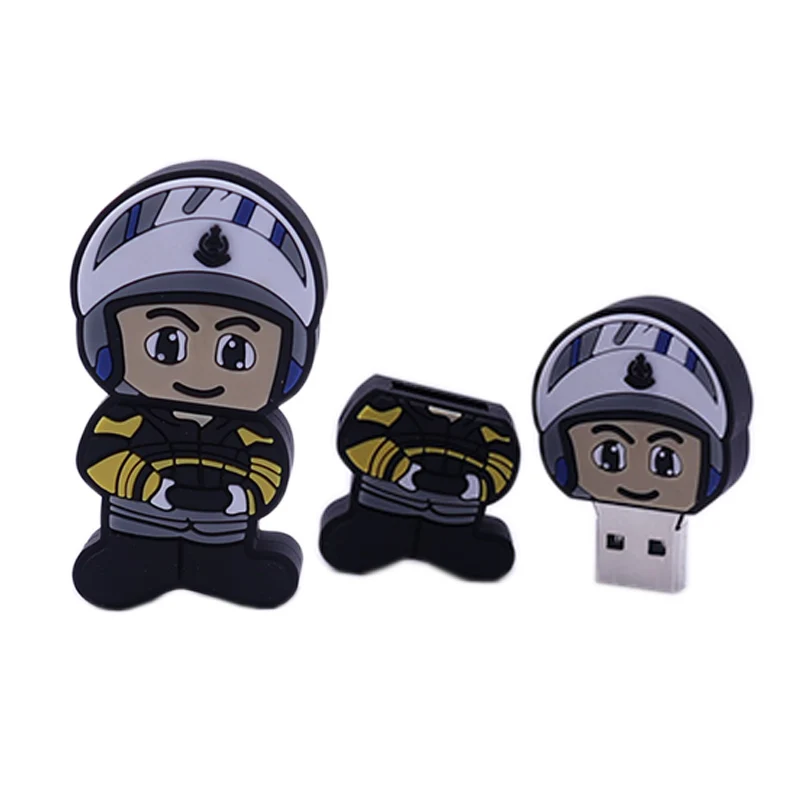 Флешка 128 ГБ мультяшная полицейская usb флешка 4 8 16 32 64 Милая карта памяти Флеш