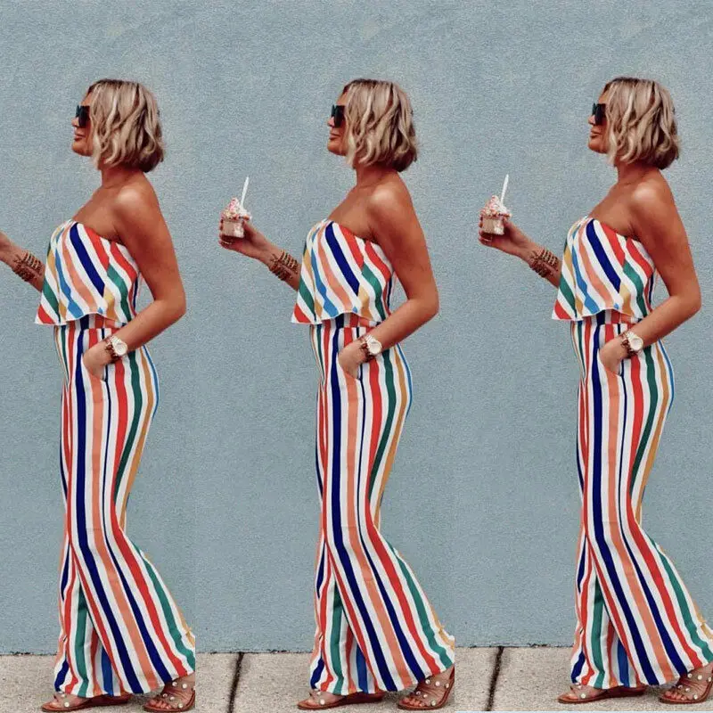 Одинаковые наряды для семьи 2019 летняя полосатая одежда мамы и дочки длинный