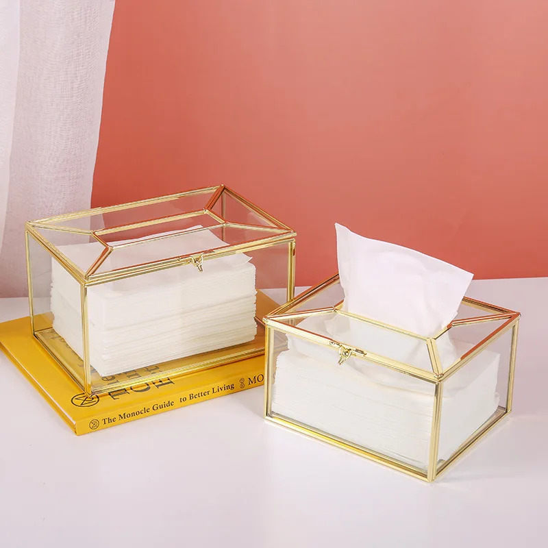 

Коробка одноразовых салфеток из металлического стекла в скандинавском стиле